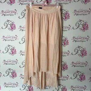 Kokomio skirt high low peach pink light formal pleated Elegant Cream Skirt